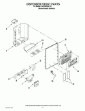 DISPENSER FRONT PARTS Diagram and Parts List for WSF26D2EXY02  Whirlpool Refrigerator