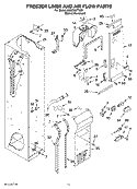 FREEZER LINER AND AIR FLOW PARTS Diagram and Parts List for KSSO36FTX00  KitchenAid Refrigerator