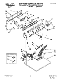 TOP AND CONSOLE, LIT/OPTIONAL Diagram and Parts List for LGT7646AW0  Whirlpool Dryer