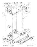 CABINET Diagram and Parts List for KSRF36DTX03  KitchenAid Refrigerator