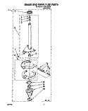 BRAKE AND DRIVE TUBE Diagram and Parts List for LLV6144BN0  Whirlpool Washer