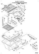SHELF Diagram and Parts List for KTHD18KDAL01  Whirlpool Refrigerator
