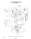 TOP AND CONSOLE , LITERATURE AND OPTIONAL Diagram and Parts List for LG5321XTN0  Whirlpool Dryer