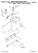 DOOR AND PANEL PARTS Diagram and Parts List for KUDI01FLBT2  KitchenAid Dishwasher