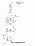TUB AND BASKET PARTS Diagram and Parts List for LTG5243DQ9  Whirlpool Washer Dryer Combo