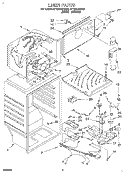 LINER Diagram and Parts List for RT18AKXDW03  Roper Refrigerator