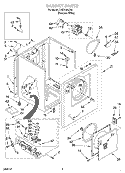 CABINET Diagram and Parts List for CGDX463JQ0  Crosley Dryer