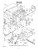 TUB , LIT/OPTIONAL Diagram and Parts List for DU8900XT0  Whirlpool Dishwasher