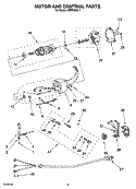 MOTOR AND CONTROL PARTS Diagram and Parts List for KSMC50S-1  KitchenAid Mixer