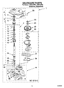 GEARCASE PARTS Diagram and Parts List for LSQ9549PG5  Whirlpool Washer