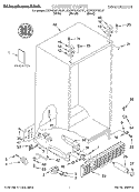 CABINET, LITERATURE Diagram and Parts List for KSRW25FHBT01  KitchenAid Refrigerator