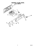 CONTROL PANEL Diagram and Parts List for FES340YW0  Roper Range