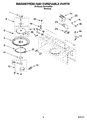 MAGNETRON AND TURNTABLE PARTS Diagram and Parts List for GH4155XPS0  Whirlpool Microwave