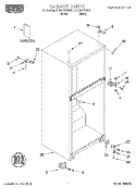 CABINET, LITERATURE Diagram and Parts List for RT14HDXGW02  Roper Refrigerator