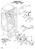 LINER PARTS Diagram and Parts List for ET0WSRXML00  Whirlpool Refrigerator