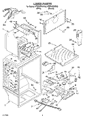 LINER Diagram and Parts List for KTRP22EKWH00  KitchenAid Refrigerator