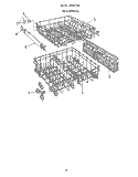 RACK Diagram and Parts List for 8585L00  Roper Dishwasher