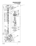 GEARCASE Diagram and Parts List for AL2121WW1  Whirlpool Washer