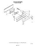 BACKGUARD Diagram and Parts List for SF311PSRW0  Whirlpool Range