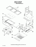 SHELF PARTS Diagram and Parts List for KFIS20XVMS8  KitchenAid Refrigerator