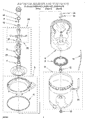 AGITATOR, BASKET AND TUB Diagram and Parts List for KAWS750GQ1  KitchenAid Washer