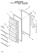 DOOR PARTS Diagram and Parts List for EV171NYMS02  Whirlpool Freezer