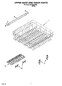 UPPER RACK AND TRACK PARTS Diagram and Parts List for DUC600XTPQ3  Whirlpool Dishwasher