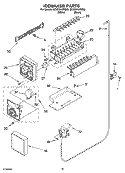 ICEMAKER PARTS, OPTIONAL PARTS Diagram and Parts List for GC5CHAXNB00  Whirlpool Refrigerator