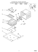 INTERNAL OVEN Diagram and Parts List for KEBC278HBL1  KitchenAid Wall Oven