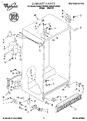 CABINET Diagram and Parts List for 6ED20PKXBW00  Whirlpool Refrigerator