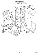 FRAME PARTS Diagram and Parts List for KUCC151LSS1  KitchenAid Trash Compactor