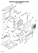 AIRFLOW AND CONTROL PARTS Diagram and Parts List for ACE244XP0  Whirlpool Air Conditioner