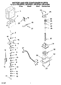 MOTOR AND ICE CONTAINER PARTS Diagram and Parts List for KSRL25FRBL01  KitchenAid Refrigerator