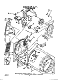 BULKHEAD PARTS Diagram and Parts List for LE9500XTN1  Whirlpool Dryer