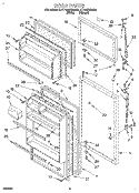 DOOR Diagram and Parts List for ET14NKXDN00  Whirlpool Refrigerator