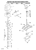 MOTOR AND ICE CONTAINER Diagram and Parts List for 7GS6SHAXKQ00  Whirlpool Refrigerator