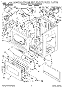 LOWER CABINET AND FRONT PANEL Diagram and Parts List for CSP2771AN1  Whirlpool Dryer
