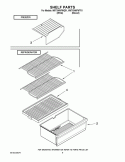 SHELF PARTS Diagram and Parts List for W6TXNWFWT01  Whirlpool Refrigerator