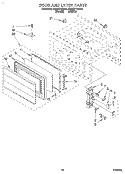DOOR AND LATCH Diagram and Parts List for KEMI371BBL0  KitchenAid Wall Oven