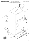CABINET Diagram and Parts List for KTRS21MDAL05  KitchenAid Refrigerator