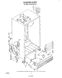 CABINET Diagram and Parts List for ED25SM1LWR1  Whirlpool Refrigerator