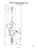 BRAKE AND DRIVE Diagram and Parts List for LA5700XPW3  Whirlpool Washer