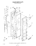 FREEZER DOOR Diagram and Parts List for RS25AWXVW00  Roper Refrigerator