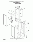 REFRIGERATOR DOOR PARTS Diagram and Parts List for GI5FSAXVY04  Whirlpool Refrigerator