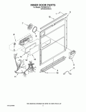INNER DOOR PARTS Diagram and Parts List for 7GU3800XTVY3  Whirlpool Dishwasher