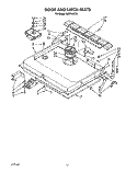 DOOR AND LATCH Diagram and Parts List for KUDP22GT3  KitchenAid Dishwasher