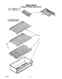 SHELF Diagram and Parts List for ET14LCRWW01  Whirlpool Refrigerator
