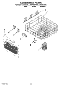 LOWER RACK PARTS Diagram and Parts List for KUDW03CTBL3  KitchenAid Dishwasher