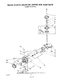 BRAKE, CLUTCH, GEARCASE, MOTOR AND PUMP Diagram and Parts List for KELC500TPL0  KitchenAid Washer Dryer Combo