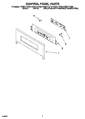 CONTROL PANEL PARTS Diagram and Parts List for YKEBC177KM0  KitchenAid Wall Oven